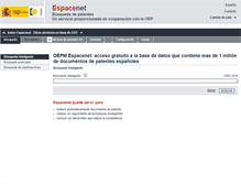 Tablet Screenshot of es.espacenet.com